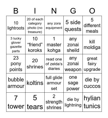 Gray Vs. Evan Bingo Card