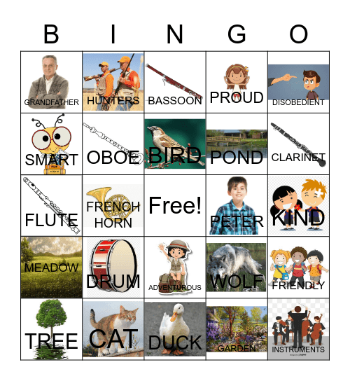 PETER AND THE WOLF Bingo Card