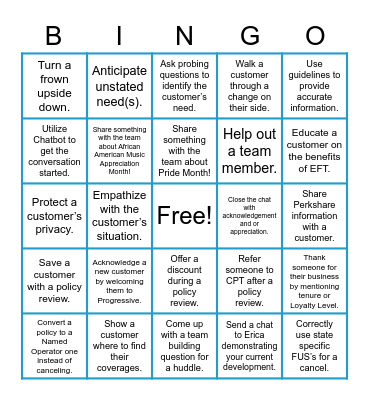 Chat Bingo! Bingo Card