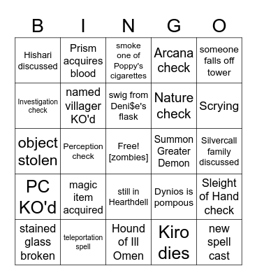 We're Just Looking For A Ride [Critical Role 3.61] Bingo Card