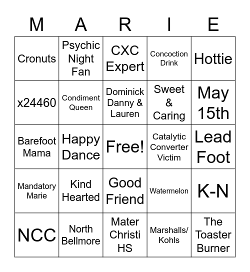 HAPPY RETIREMENT Bingo Card