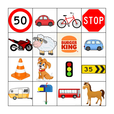 Car Bingo! Bingo Card