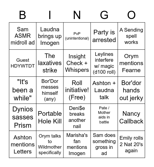 C3E61 Its Only Five Hours What Could Go Wrong Bingo Card