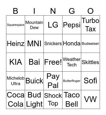 Super Bowl 50 - 2016 Bingo Card