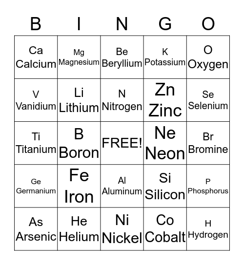 BINGOOOOOO Bingo Card