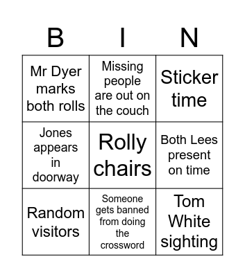 HILLARY 2 and 3 BINGO Card