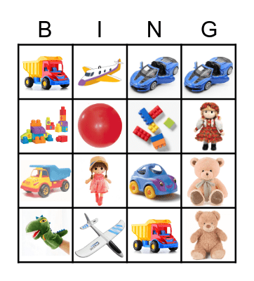 My Toys Bingo Card