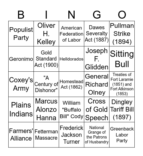 Chapter 26 Bingo Card