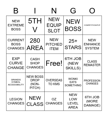 New Age Bingo Card