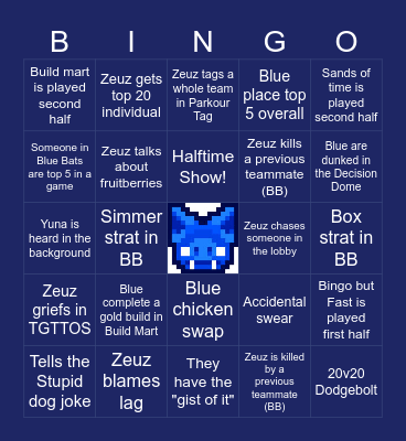 MCC Pride 23 Blue Bats Bingo Card