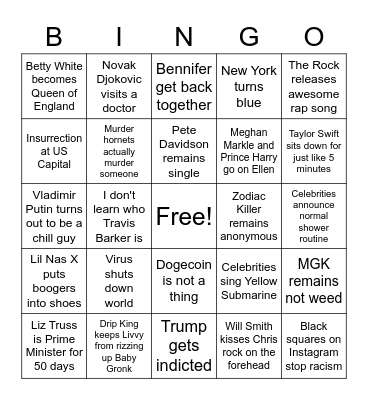 2020-2023 Bingo Card