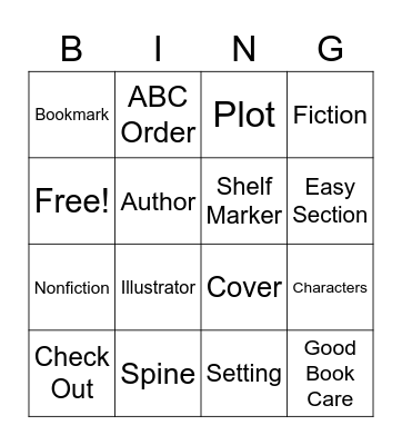 Library Bingo Card