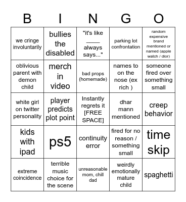 Dhar Mann Bingo v4 Bingo Card