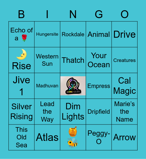 Feel the Rush Bingo Card