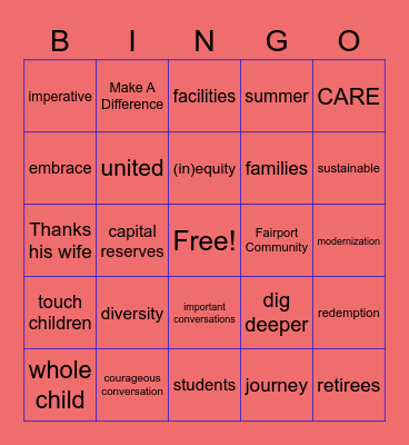 Last Day of School! Bingo Card