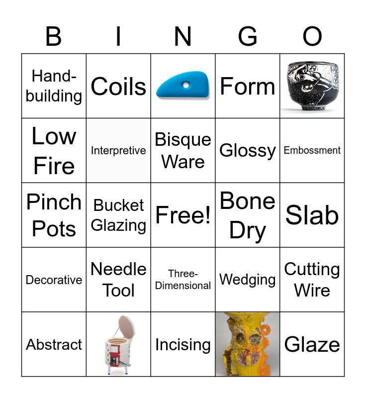 Fun with Ceramics Vocabulary Bingo Card