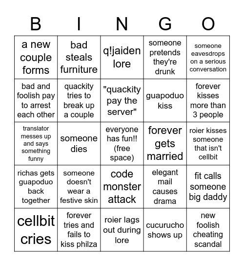 festa junina bingo Card