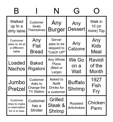 Host Bingo 6/9-6/11 Bingo Card