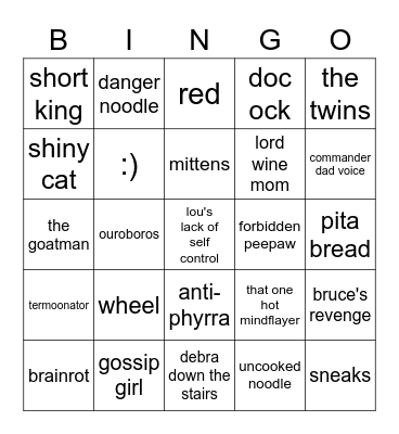Atop the Moon's Envy Bingo Card