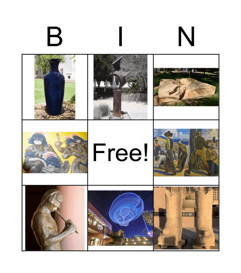 ASU Public Art Installations Bingo Card