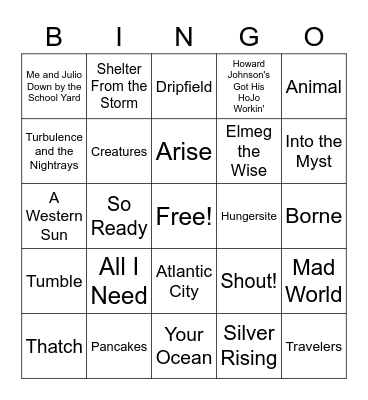 Bob Gon's Orebingo Board Bingo Card