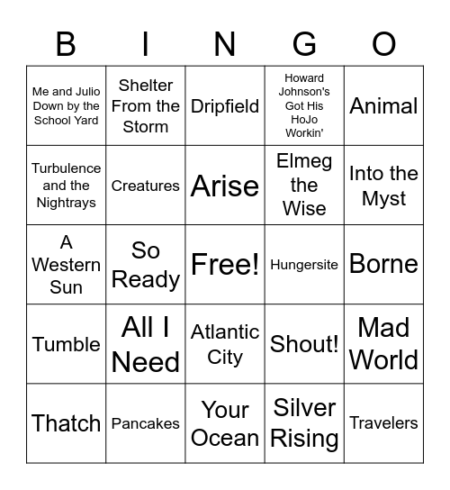 Bob Gon's Orebingo Board Bingo Card