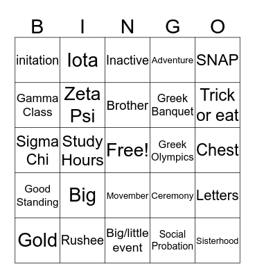 Bingo Card