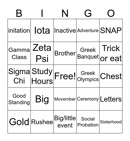 Bingo Card