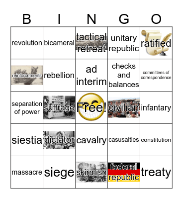 Era 5 part 2 Revolution Bingo Card