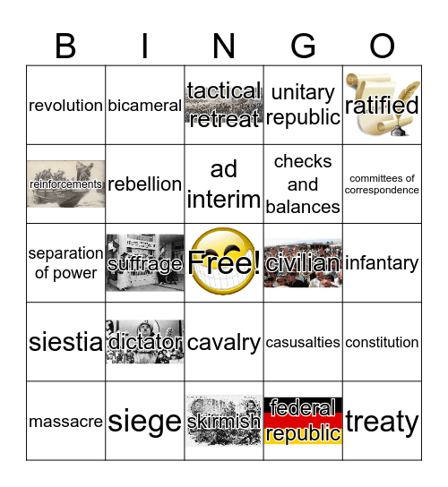 Era 5 part 2 Revolution Bingo Card