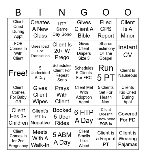 Client Services 2nd Bingo for June Bingo Card