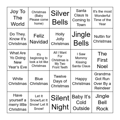 Christmas Singo Bingo Card