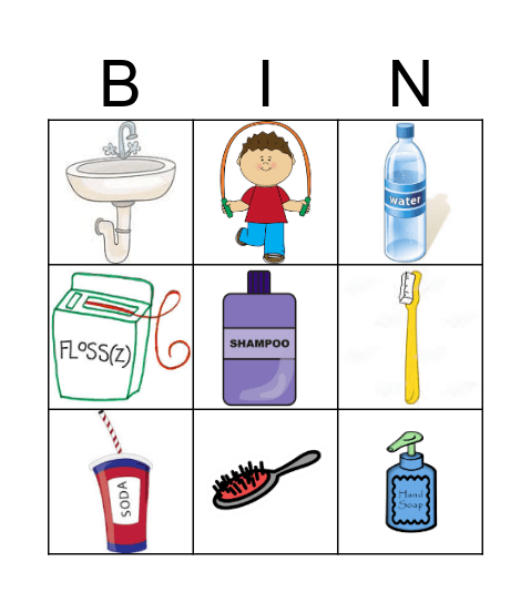 HYGIENE BINGO Card