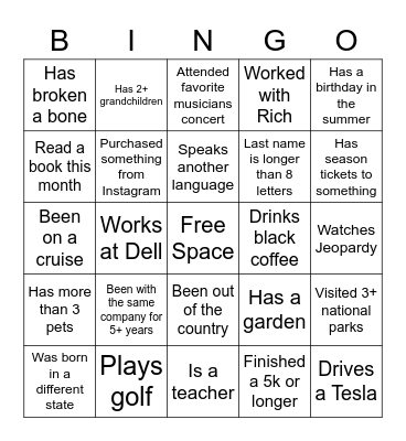 Bingo Card