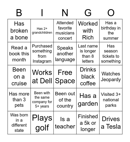 Bingo Card