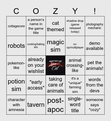 Wholesome Games Direct Bingo Card
