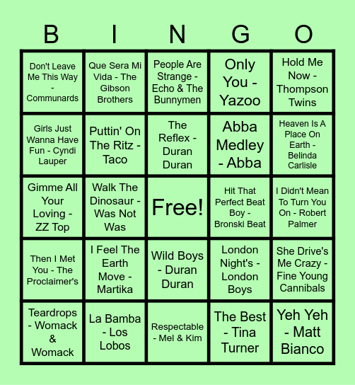 * Bishop's Boogie Bingo - No3 * Bingo Card
