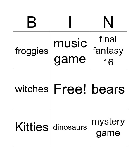 Wholesome Direct Prediction Bingo Card