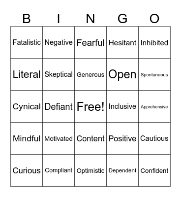 World View Bingo Card