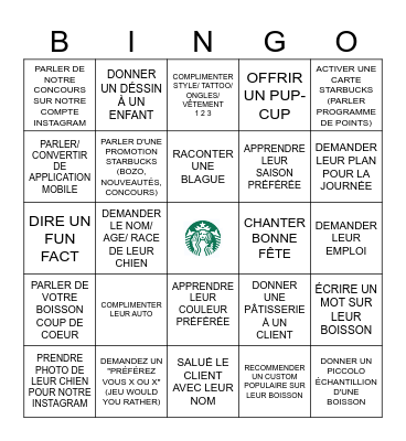 CUSTOMER CONNECTION Bingo Card
