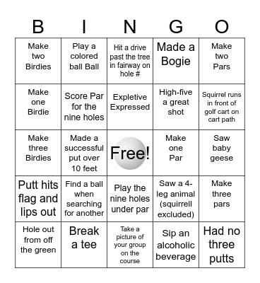TLH Ladies Beach Ball Bingo Card