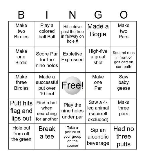 TLH Ladies Beach Ball Bingo Card