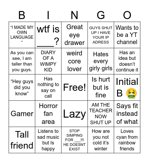 ABBEY Bingo Card