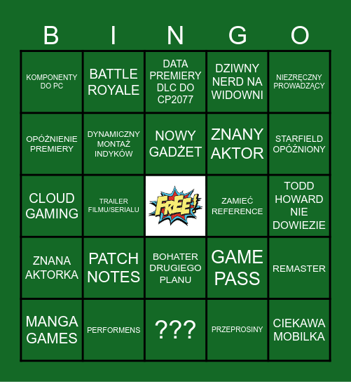 Bingo Card