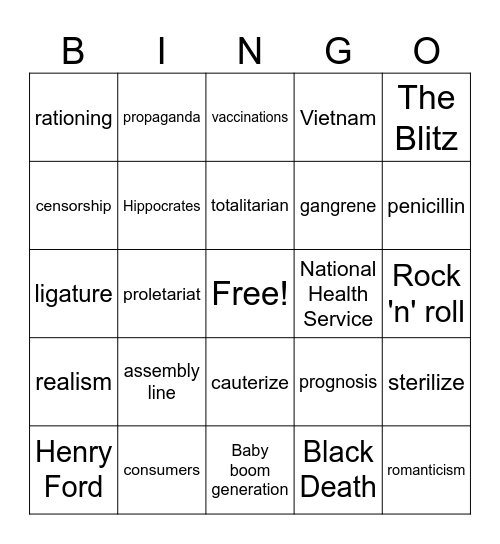 I&S BINGO 2 Bingo Card