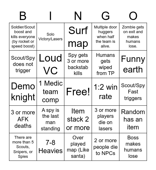 Funnies and stuff Bingo Card