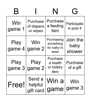 Baby BINGO! Bingo Card
