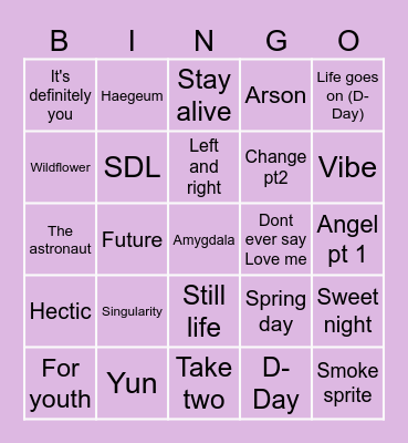 maya_wong713 Bingo Card