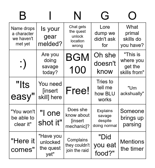 ATHENA'S ENDWALKER BINGO Card