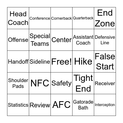 FedEx Souper Bowl Bingo! Bingo Card